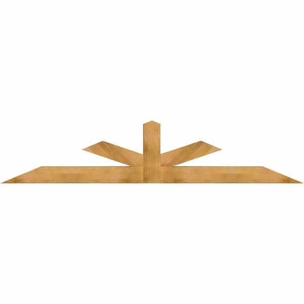 Ekena Millwork Saratoga Rough Sawn Timber Gable Bracket, Western Red Cedar, 108"W x 22"H x 6"D x 6"F, 5/12 Pitch GBW108X22X0606SAR00RWR - main